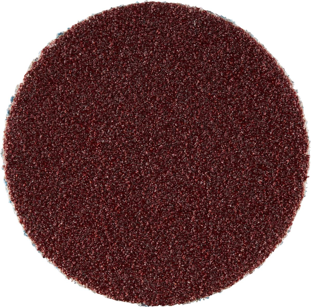 Owalny, ciemnoczerwony papier ścierny o równomiernej strukturze. Odpowiedni do szlifowania powierzchni w projektach rzemieślniczych i budowlanych.