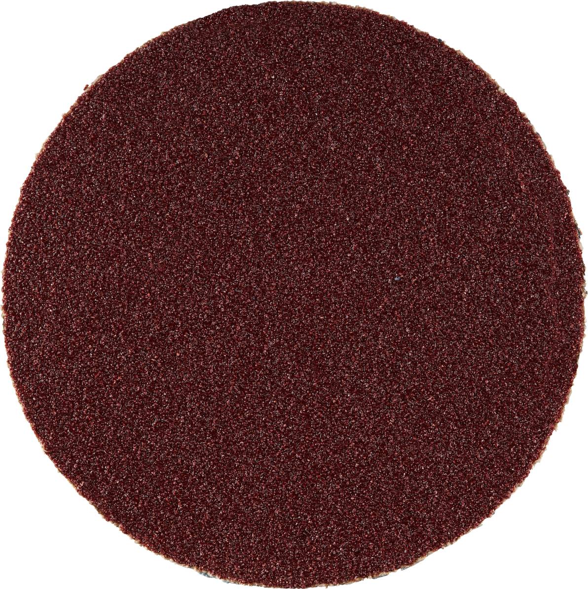 Owalny, rdzawobrązowy papier ścierny o grubej ziarnistości, odpowiedni do prac stolarskich.