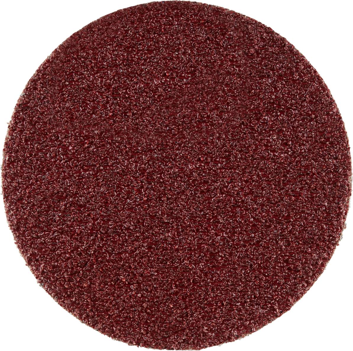 Brązowy, okrągły papier ścierny o szorstkiej strukturze, używany głównie do prac szlifierskich.