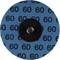 Okrągła tarcza szlifierska z wielokrotnie powtórzoną cyfrą '60' na niebieskim tle.