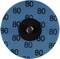 Tarcza szlifierska o niebieskiej powierzchni z wydrukowaną cyfrą '80'. Posiada centralne mocowanie.