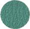 Okrągła, zielona tarcza szlifierska o szorstkiej powierzchni, prawdopodobnie używana do prac rzemieślniczych lub procesów polerowania.