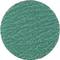 Turkusowa, okrągła płyta szlifierska o szorstkiej powierzchni.