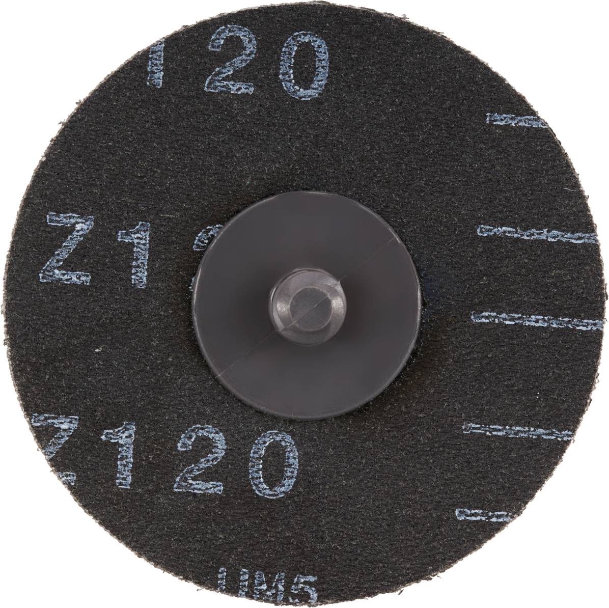 Tarcza szlifierska z napisem 'Z120', używana do prac szlifierskich, z widocznym centralnym punktem mocowania.