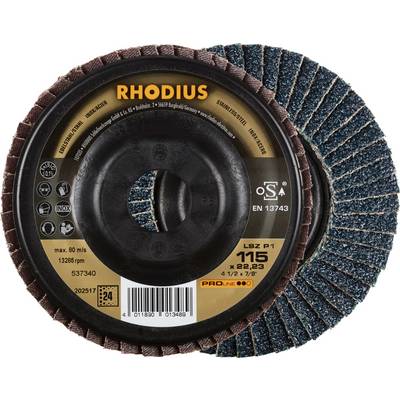 'RHODIUS' tarcza szlifierska, Ø 115 mm, do obróbki metalu, maksymalna prędkość obrotowa 13.286 obr./min.