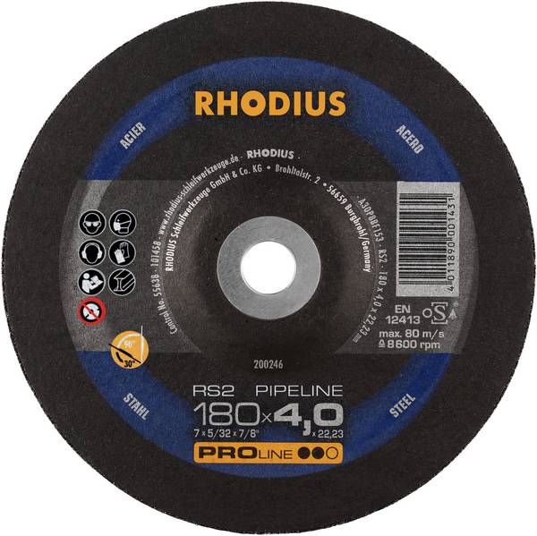 Rhodius 200246 RS2 PIPELINE Tarcza szlifierska   stal 10 szt.