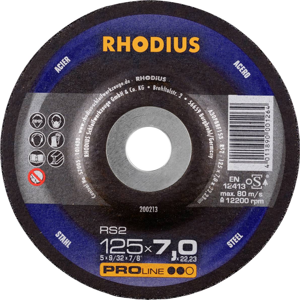 Rhodius 211782 RS2 X-LOCK Шліфувальний диск сталевий 10 шт.