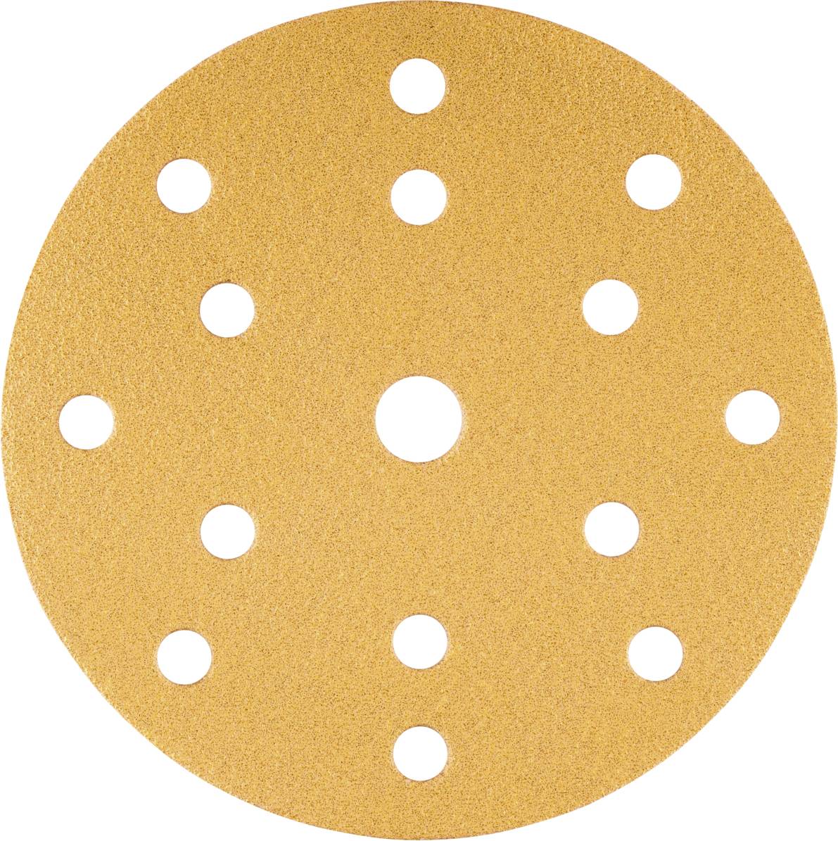 Okrągła tarcza szlifierska z wieloma otworami do odpylania, typowo stosowana w elektronarzędziach do obróbki powierzchni.