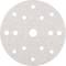 Tarcza szlifierska z wieloma otworami do odpylania, okrągła w kolorze piasku.