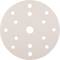 Okrągła nakładka na papier ścierny z wieloma symetrycznie rozmieszczonymi otworami, przeznaczona do użytku maszynowego. W kolorze beżowym.
