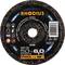 Tarcza szlifierska z napisem 'RHODIUS'. Specyfikacje: 50 x 6,0 mm, do stali i stali nierdzewnej, maks. 80 m/s. Producent: Proline.
