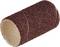 Pas szlifierski o brązowej, ziarnistej powierzchni, w kształcie cylindra, jest używany do szlifowania materiałów.