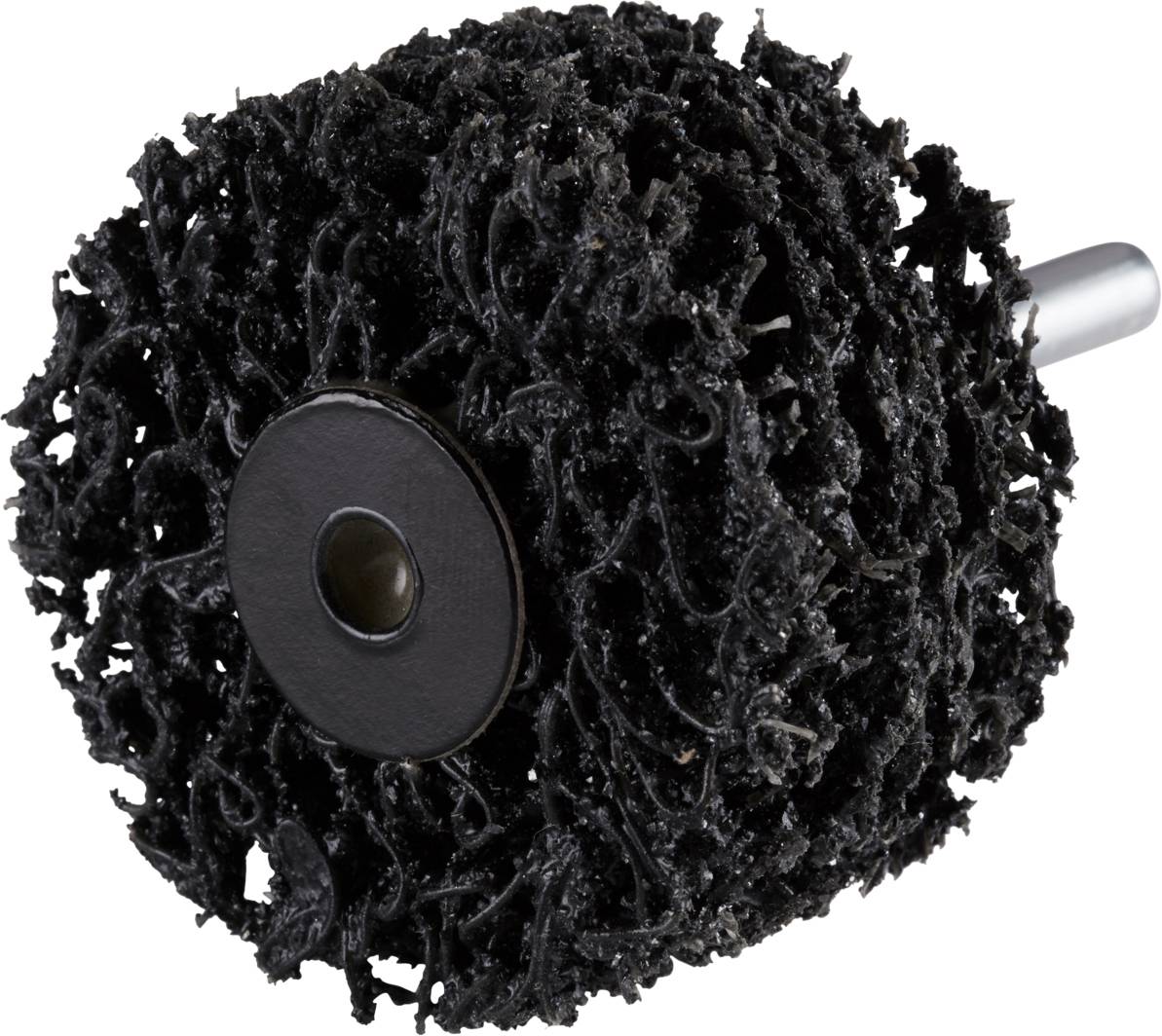 Szczotki druciane z czarnym strukturowanym materiałem, używane do usuwania lakieru lub rdzy z powierzchni.