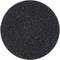 Okrągła, czarna tarcza szlifierska o chropowatej strukturze, przeznaczona do obróbki powierzchni i polerowania.