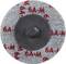Okrągła tarcza szlifierska z napisem "6A-M" w czerwonym kolorze na szarym tle.