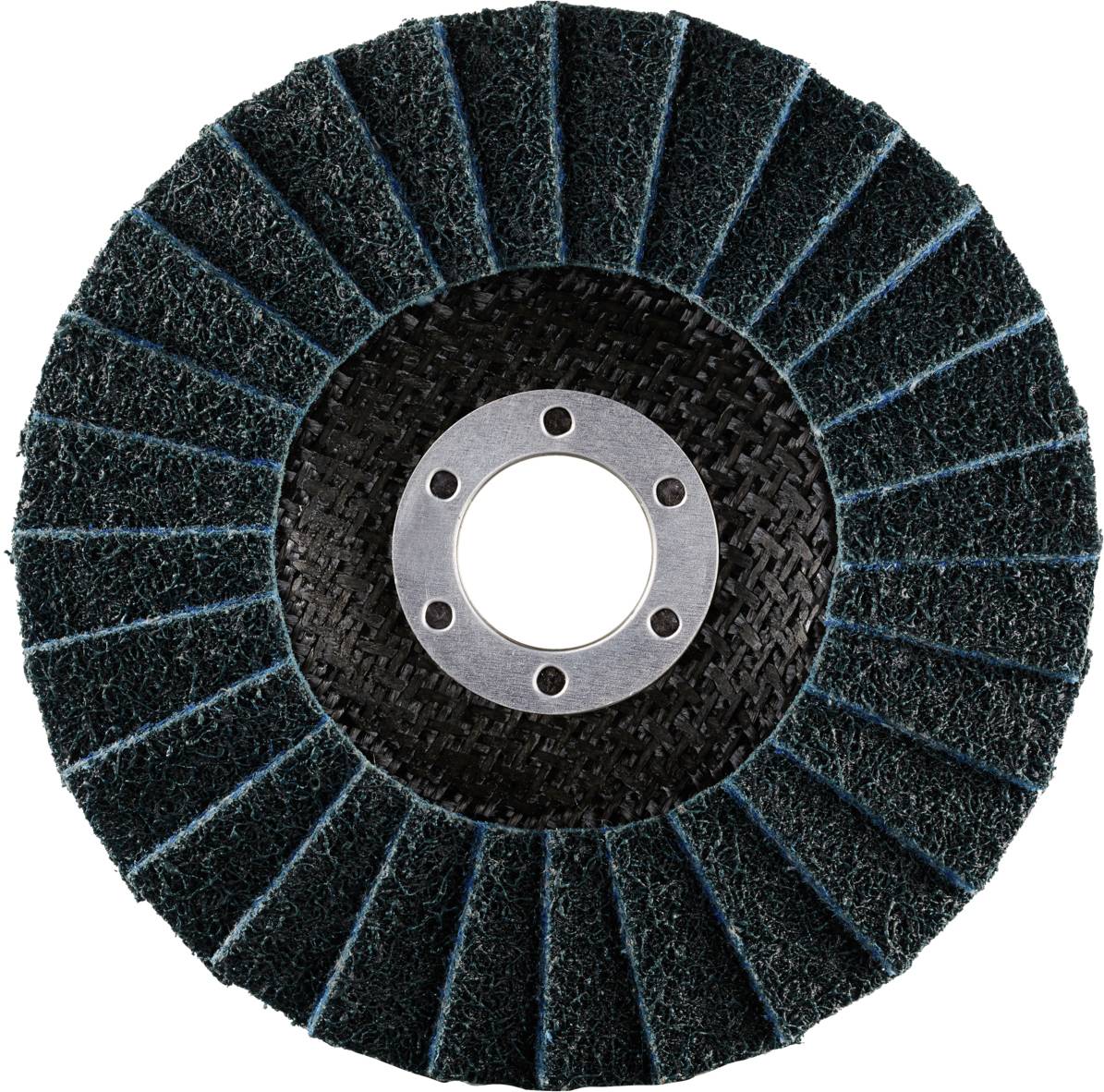 Tarcza szlifierska w zbliżeniu, z rozłożonymi segmentami szlifierskimi z grubego materiału, z centralnym mocowaniem narzędzi.