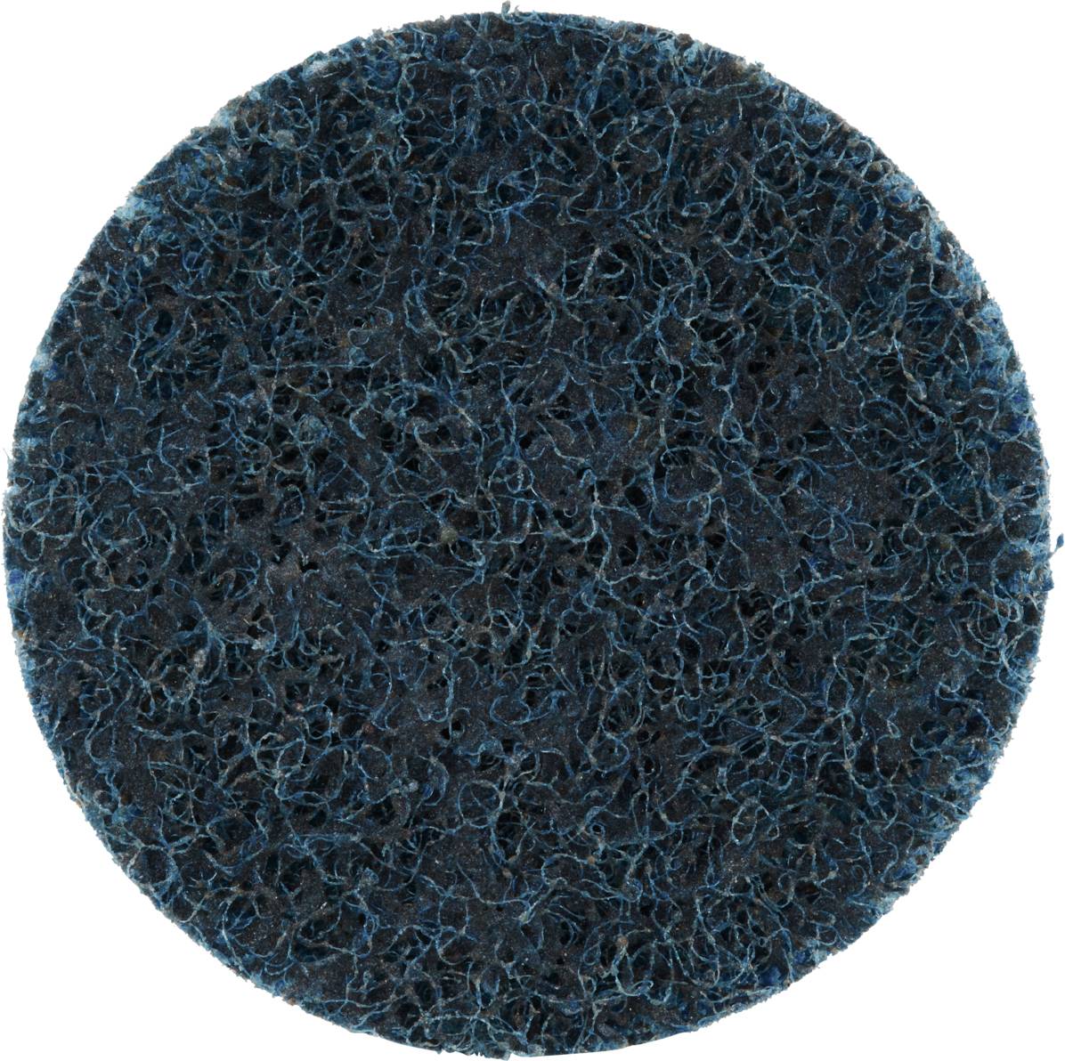 Gruby, ciemny gąbka kuchenna w kształcie koła, przeznaczona do szorowania mocnych zabrudzeń na różnych powierzchniach.