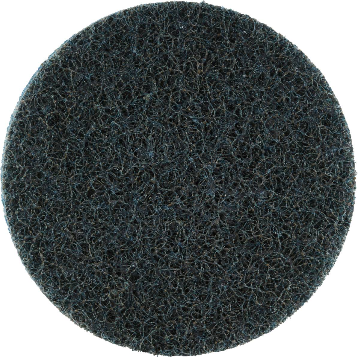 Okrągła, ciemnoszara tarcza szlifierska o chropowatej strukturze, często używana do czyszczenia, polerowania lub usuwania rdzy z powierzchni.