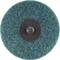 Okrągła tarcza szlifierska o niebieskiej strukturze, widok z góry.
