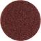 Okrągła, ciemnoczerwona podkładka ścierna z teksturowaną powierzchnią, prawdopodobnie przeznaczona do polerowania lub czyszczenia.