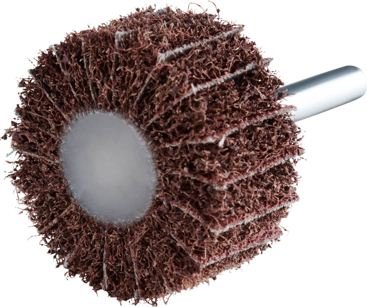 Ściernica filcowa z trzonkiem cylindrycznym, odpowiednia do obróbki powierzchni oraz usuwania rdzy lub farby.