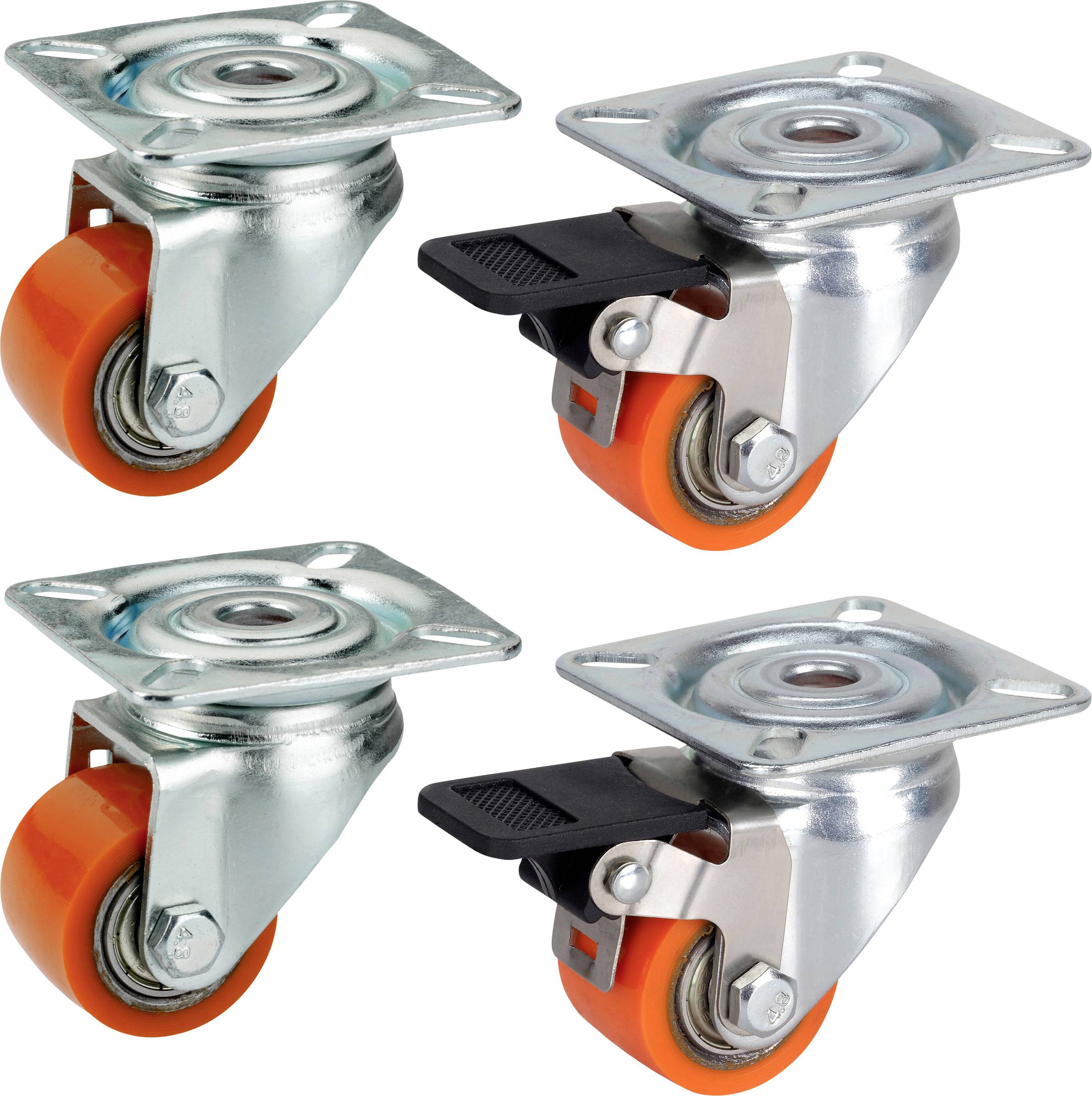 dörner + helmer 450035 Поворотне колесо високої міцності Діаметр колеса: 35 мм Максимальне навантаження: 100 кг 4 шт.