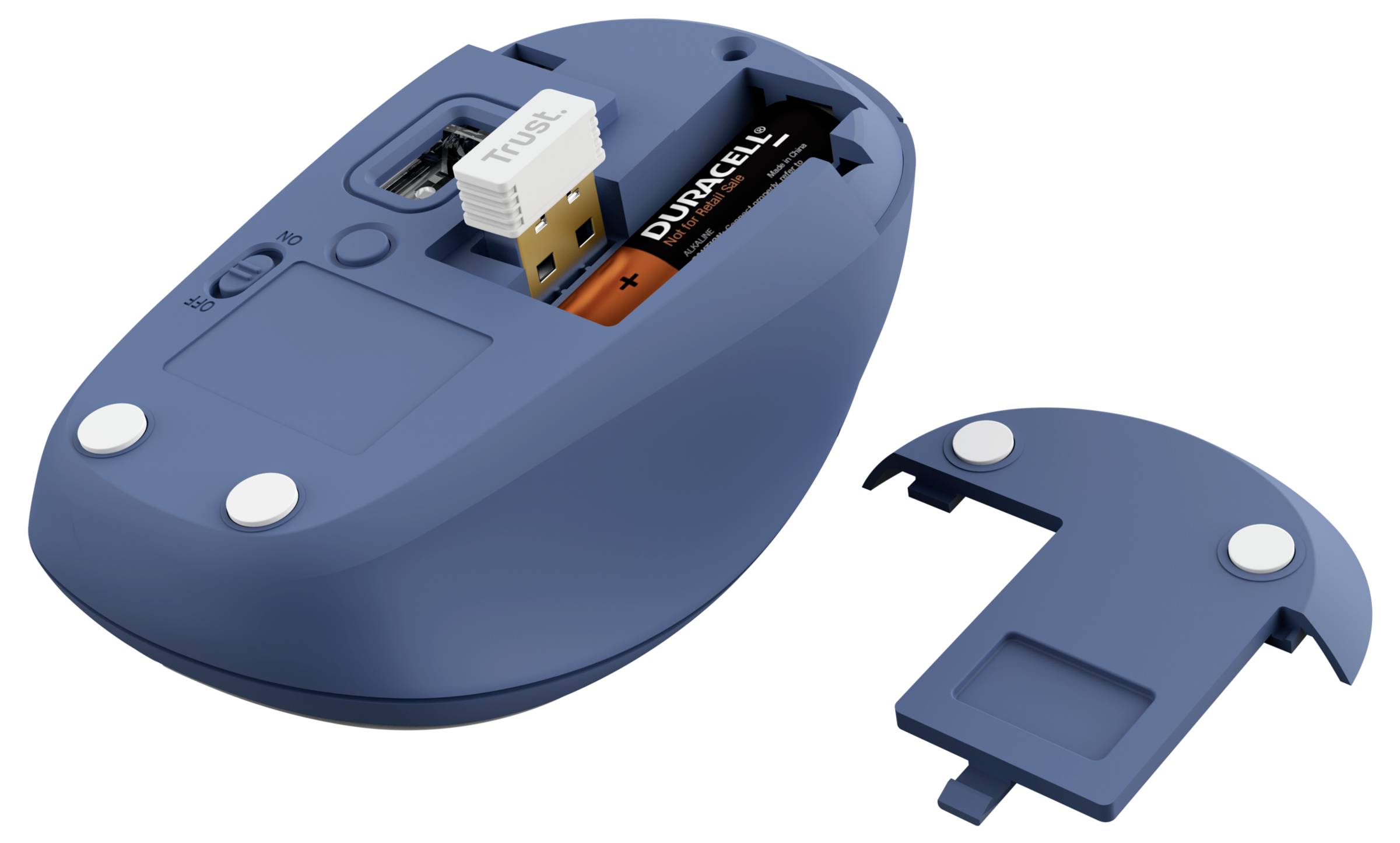 Бездротова миша Trust YVI+ для багатьох пристроїв, синя, Bluetooth®, USB