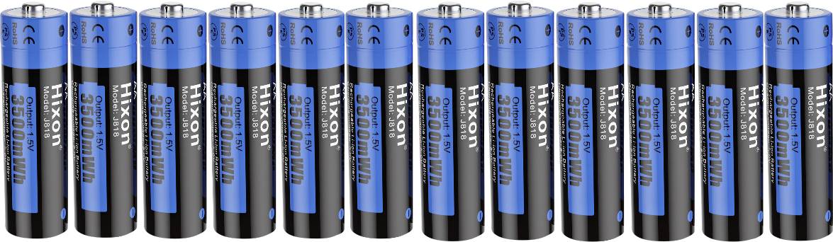 Акумулятор Hixon J818 J818I*12 типу AA/R06, літій-іонний, 2350 мАг, 1,5 В, 12 шт.