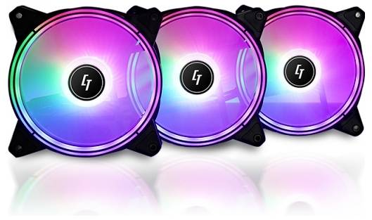 Chief NF-3012-RGB Wentylator do obudowy PC czarny (S x W x G) 120 x 25 x 120 mm-1