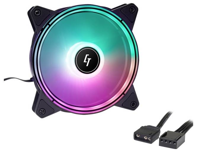 Chief NF-3012-RGB Wentylator do obudowy PC czarny (S x W x G) 120 x 25 x 120 mm-5