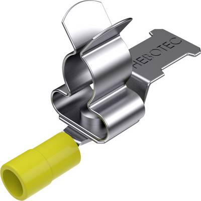 Nieokreślony element metalowy z żółtym złączem.