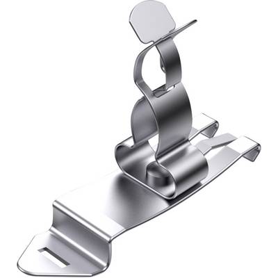 Spinka metalowa o złożonej konstrukcji, stosowana do mocowania lub zabezpieczania przedmiotów, składająca się z kilku wygiętych segmentów.