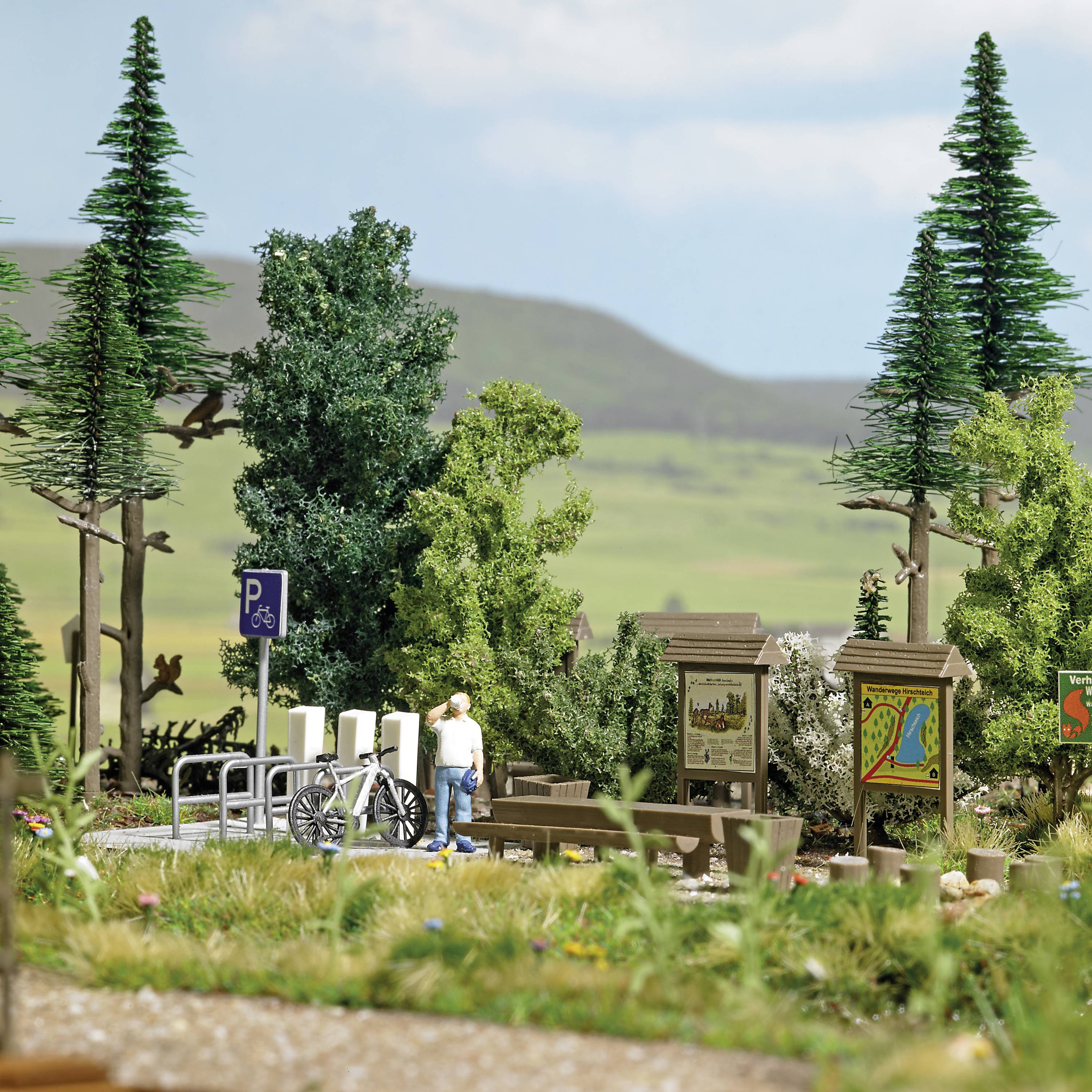 Комплект для складання Busch H0 E-Biker Rest Action Set