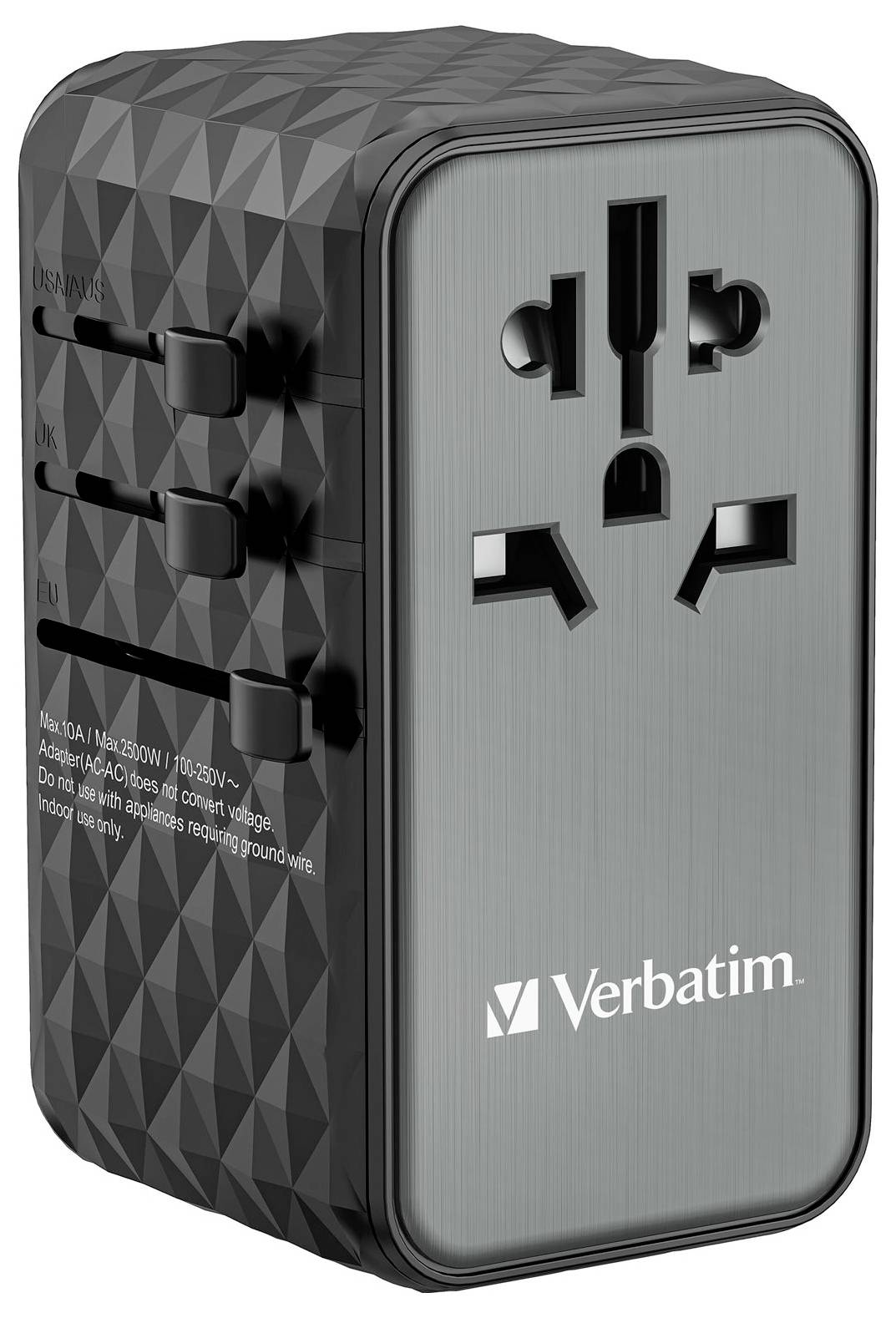 USB-зарядний пристрій Verbatim UTA-06 GaN III 100 Вт 2x USB-A, 2x USB-C® Power Delivery, Power Delivery 3.0, QC 4+, Fast Charge, S