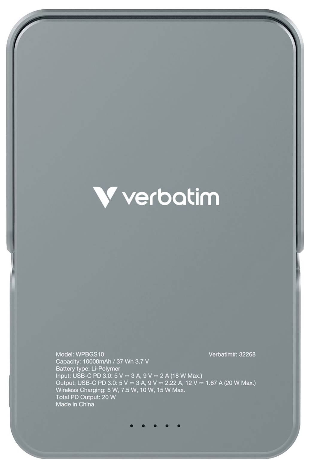 Зовнішній акумулятор Verbatim Charge 'n' Go 10000 мАг Power Delivery 3.0, QC 3.0 LiPo USB-C®