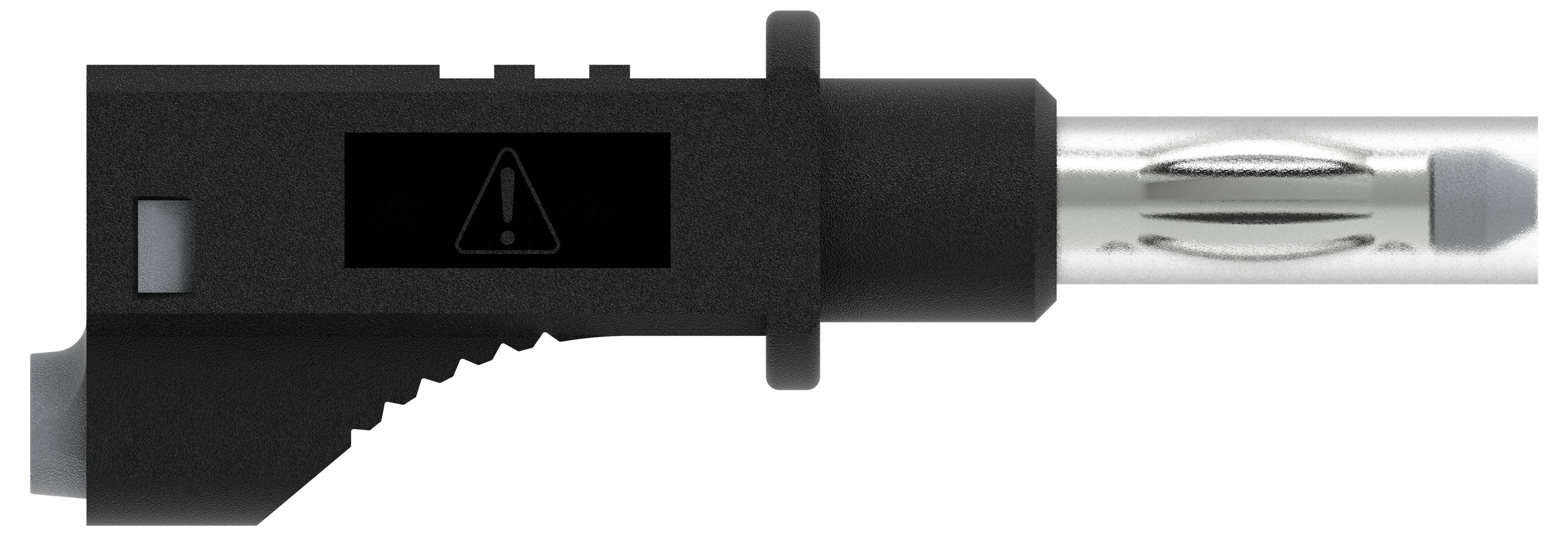 Вимірювальний щуп Electro PJP 2210/600V-CD1-25N, штекер 4 мм, 25 см, чорний, 1 шт.