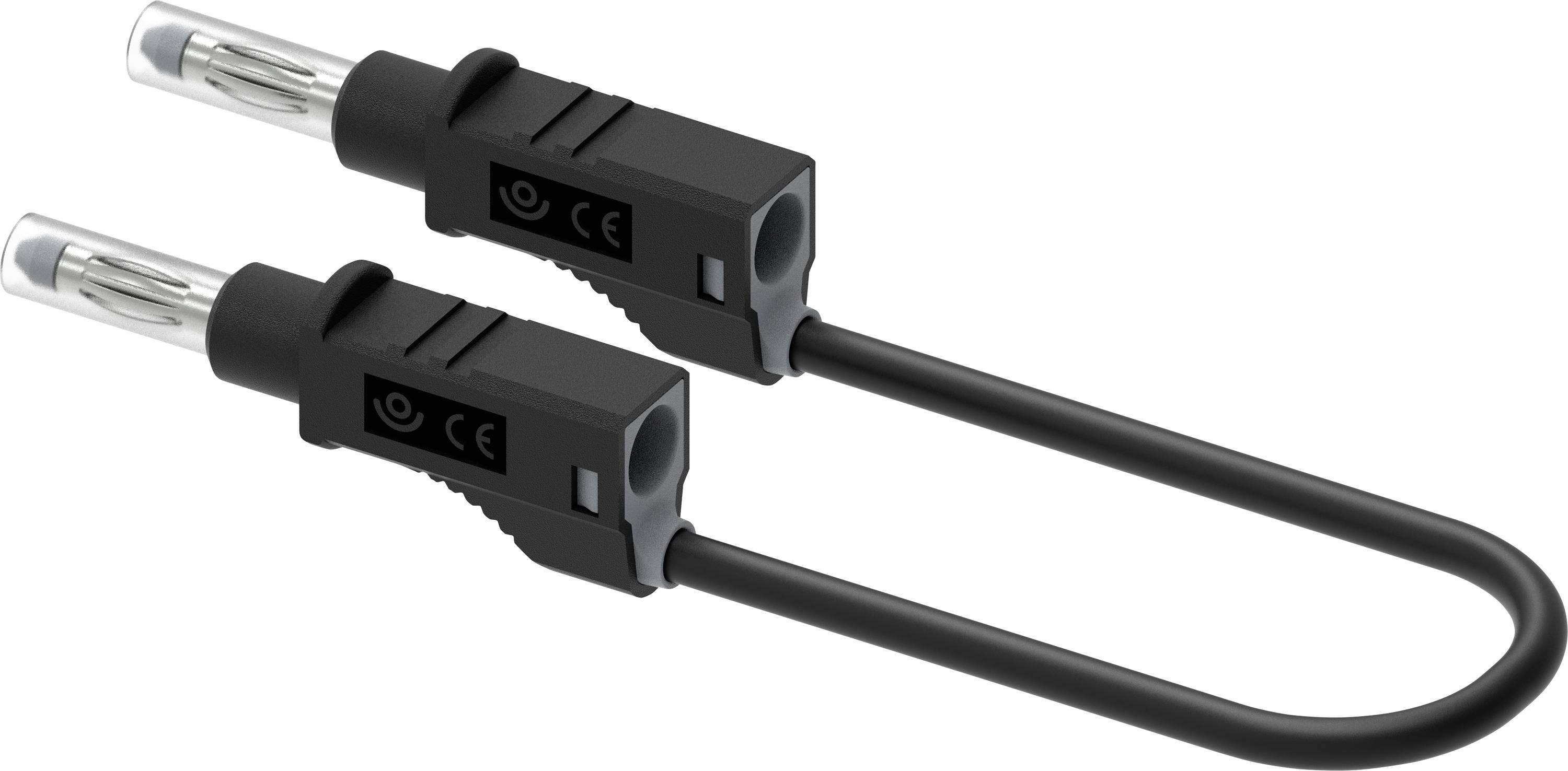 Вимірювальний щуп Electro PJP 2210/600V-CD1-100N, штекер 4 мм, 100 см, чорний, 1 шт.