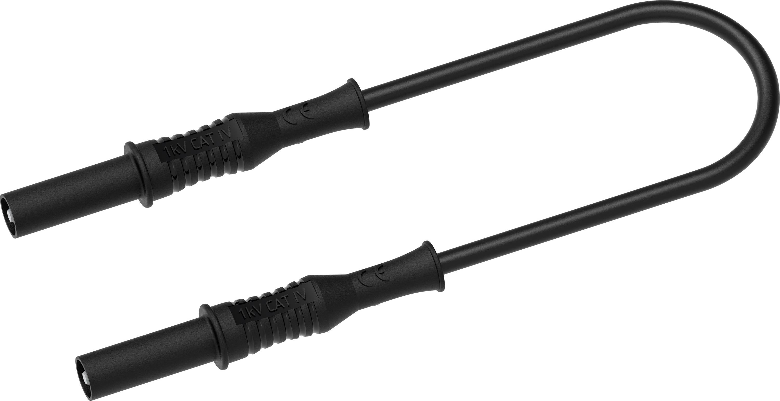 Вимірювальний дріт Electro PJP 2317-IECIV-CD1-100N, штекер 4 мм, 1 м, чорний, 1 шт.