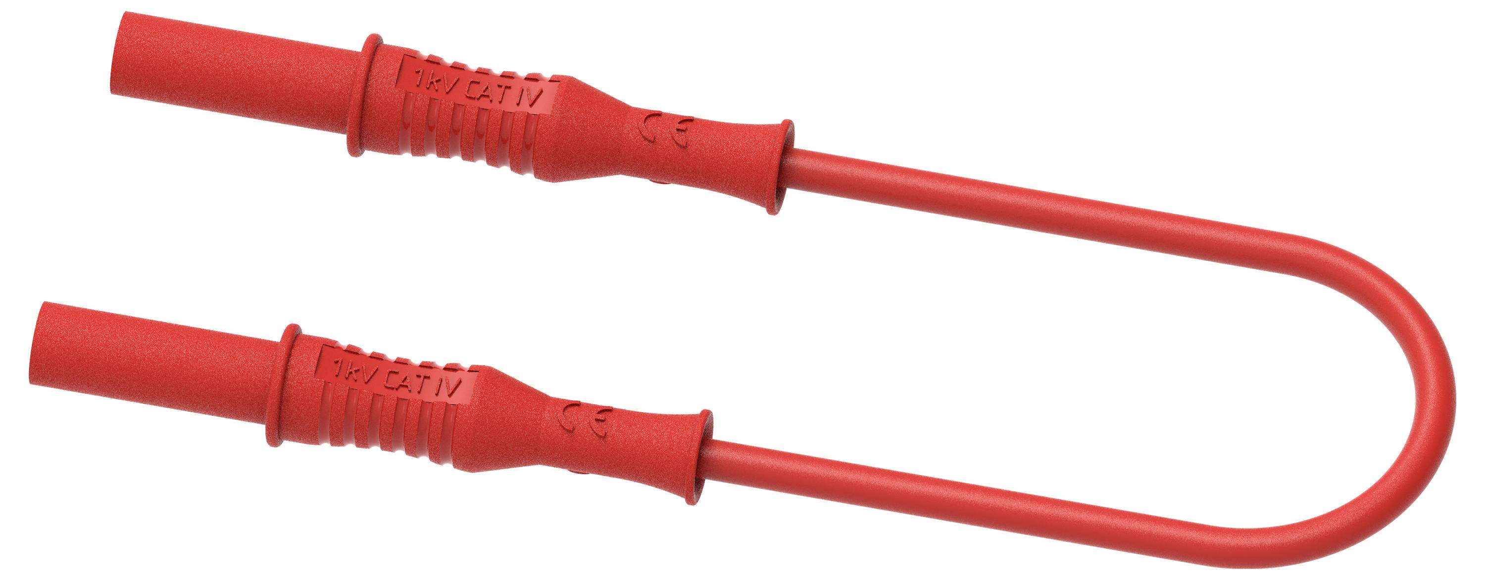 Вимірювальний дріт Electro PJP 2317-IECIV-CD1-100R, штекер 4 мм, 1 м, червоний, 1 шт.