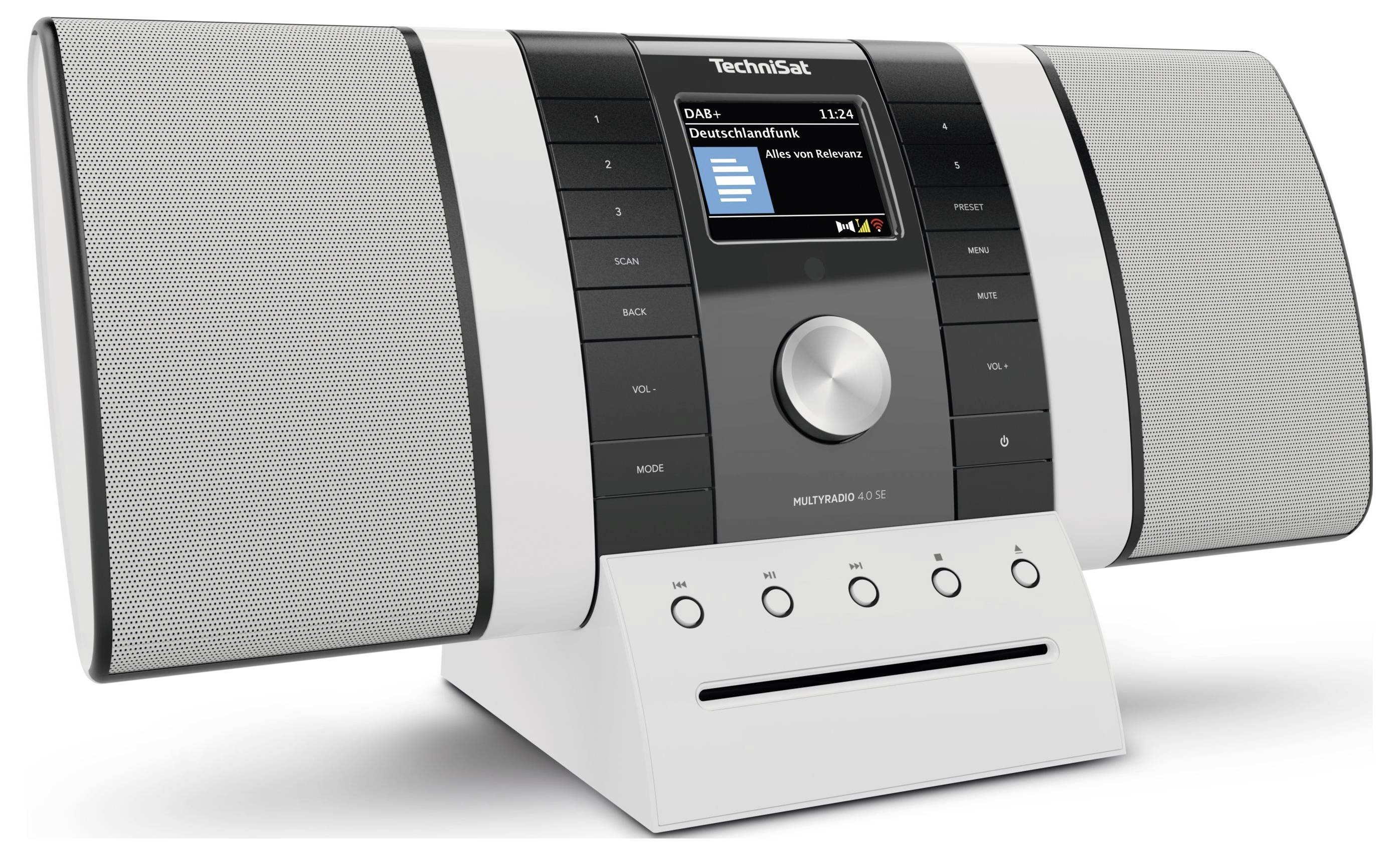 Інтернет-радіо TechniSat MULTYRADIO 4.0 SE, чорно-біле DAB+, метровий діапазон (VHF), чорний, білий