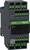 Elektryczne urządzenie łączeniowe z zieloną etykietą 'Schneider Electric'. Złącza znajdują się u góry i u dołu. Widoczny jest kod QR.