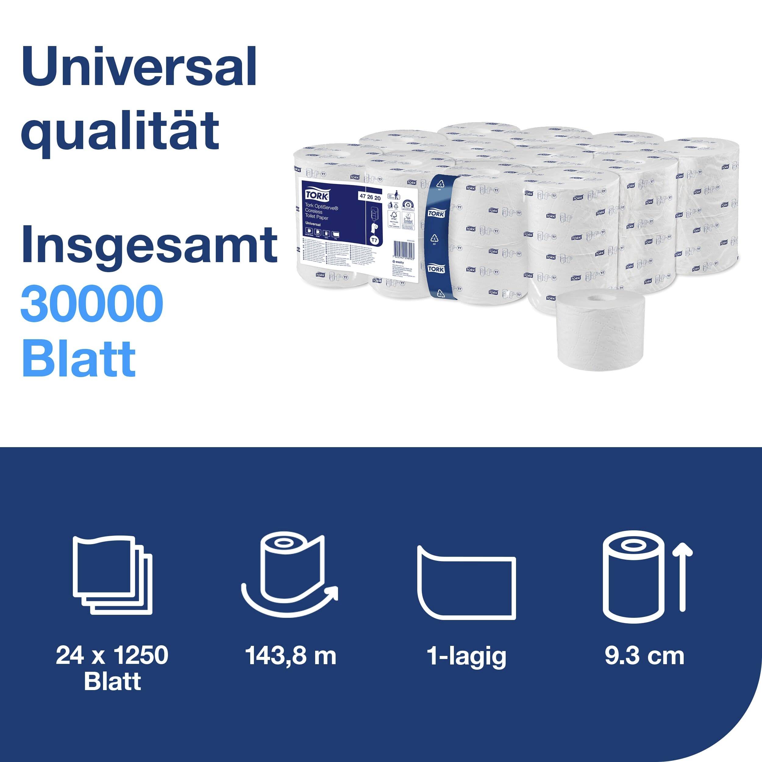 Туалетний папір TORK T7-System 472620 Кількість шарів: 1 аркуш 24 шт.