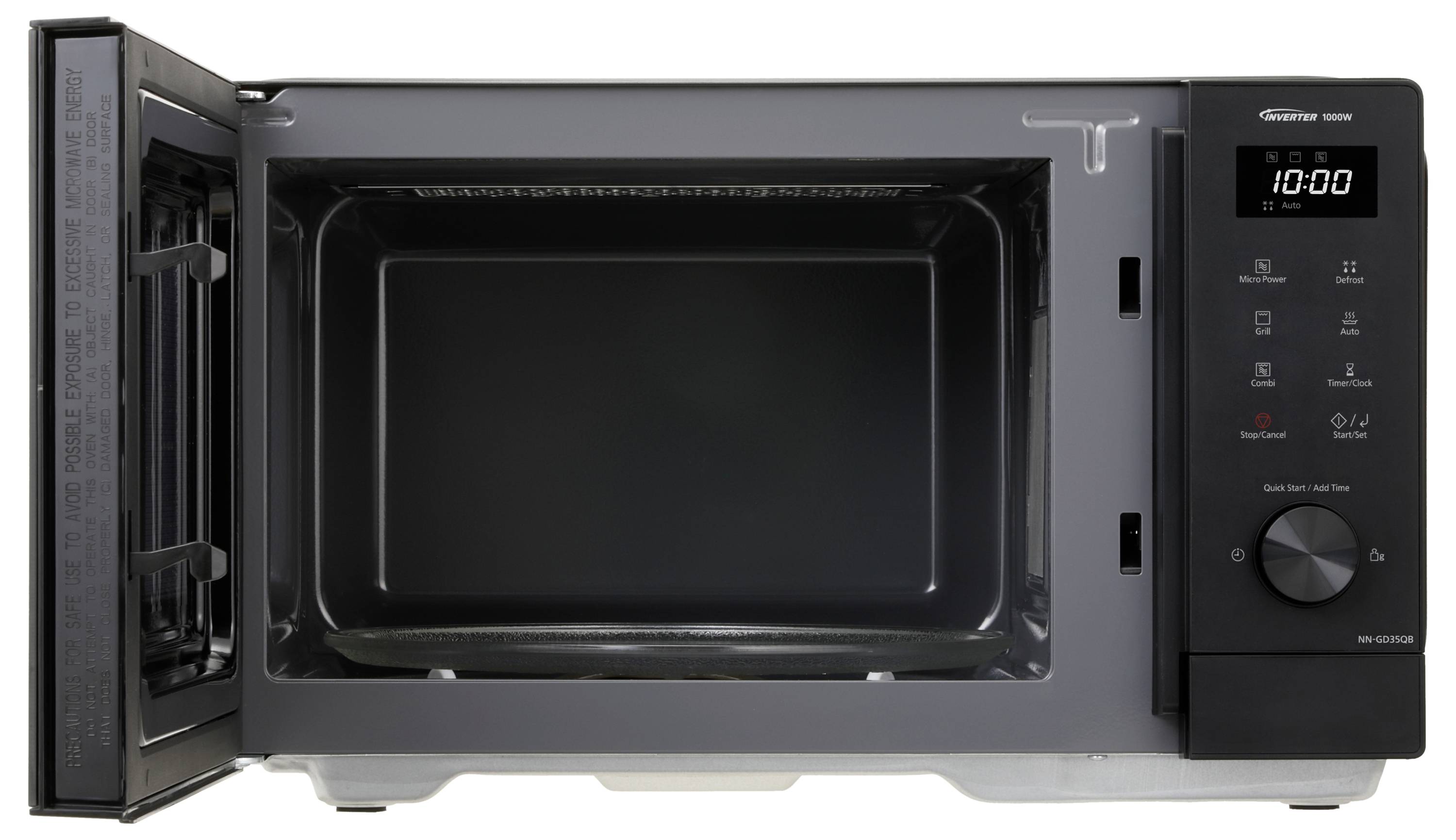 Мікрохвильова піч Panasonic NN-GD35QBEPG 1300 Вт чорного кольору