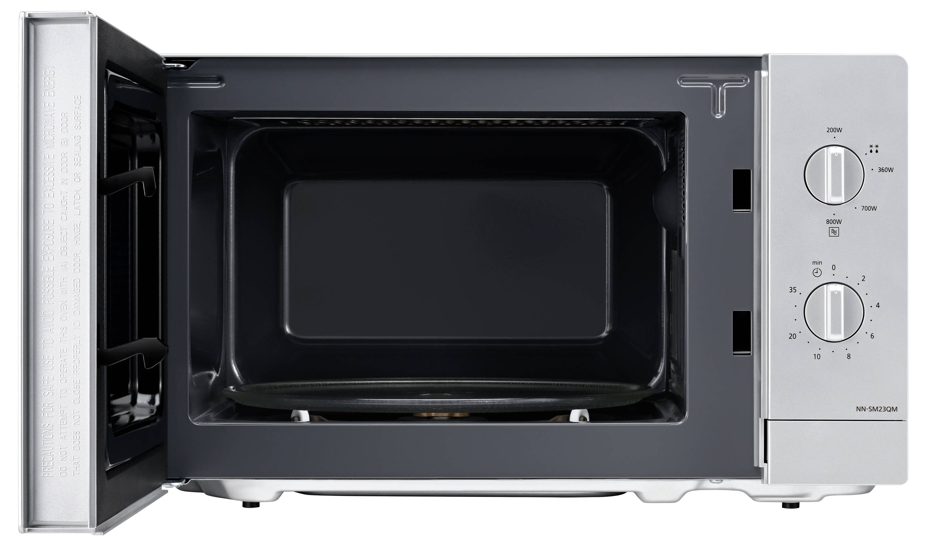 Мікрохвильова піч Panasonic NN-SM23QMEPG потужністю 800 Вт з функцією гриля, сріблястий колір