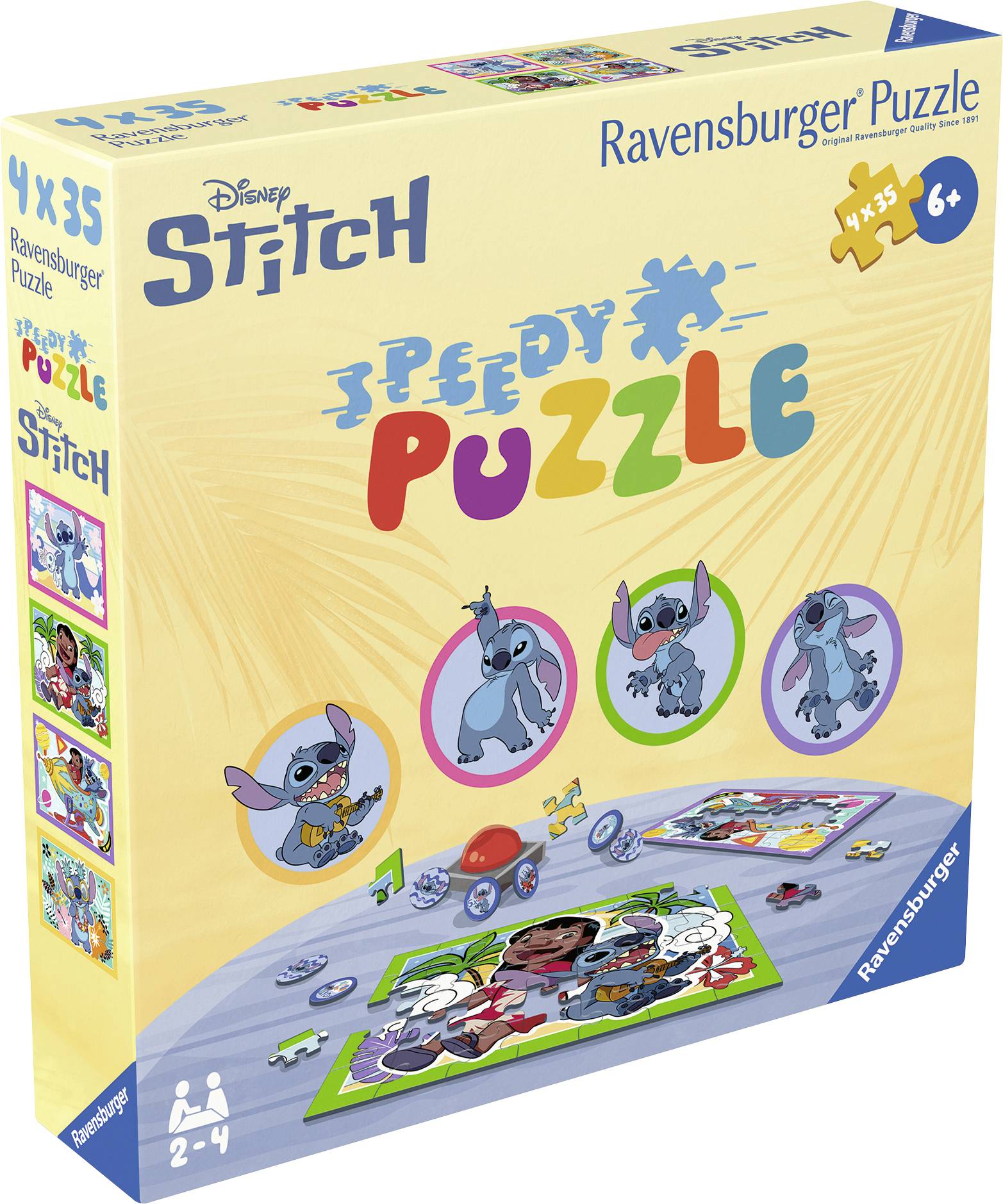 Дитячий пазл Ravensburger 4x35 деталей - Disney Stitch 12004178 1 шт.
