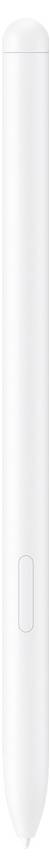Smukły, biały, cylindryczny przyrząd o gładkiej powierzchni i ledwie widocznym przycisku, przypominający nowoczesne pióro lub rysik.