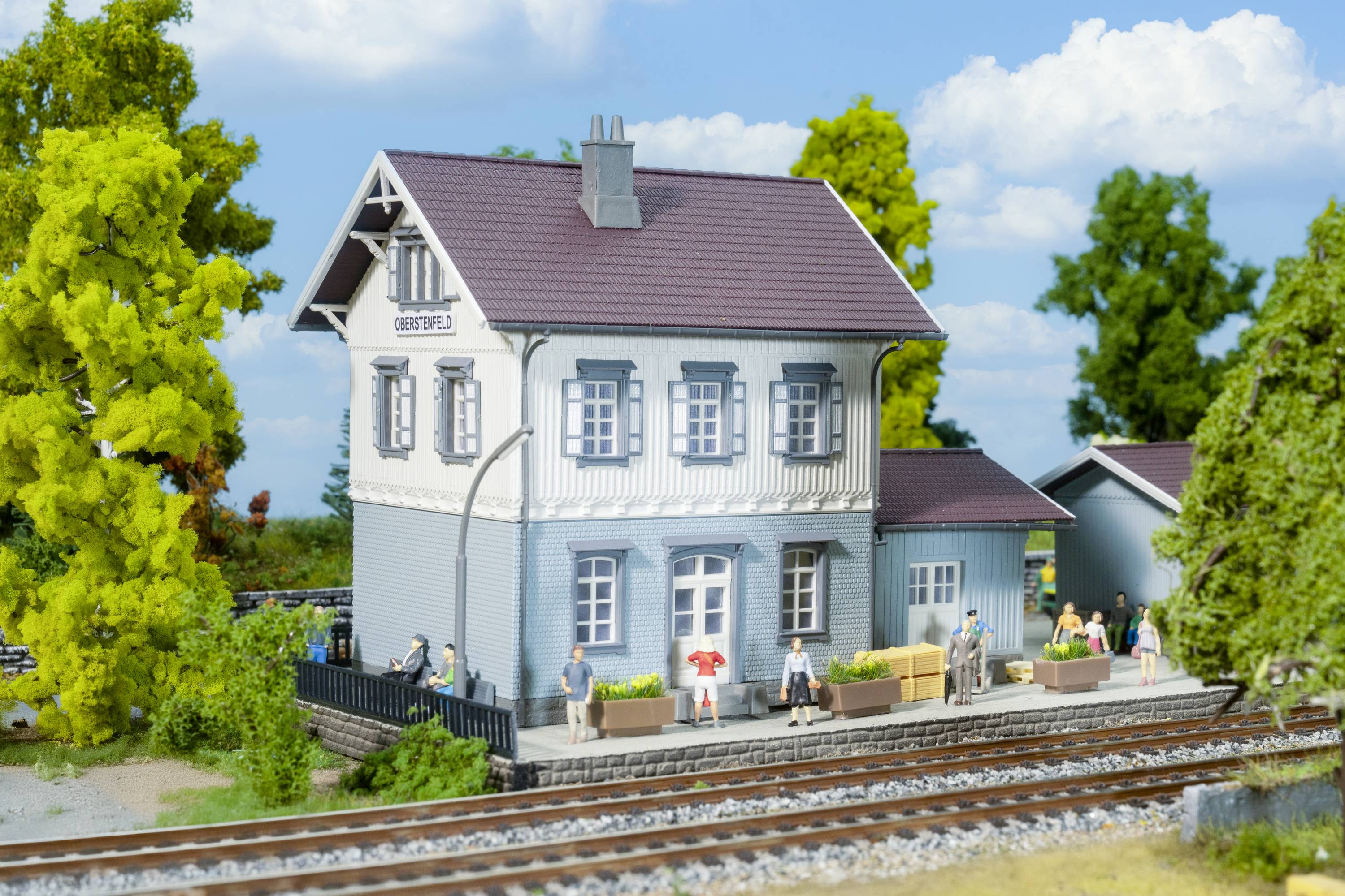 Комплект для складання залізничної станції Оберстенфельд Faller 110138 H0, 1 шт.