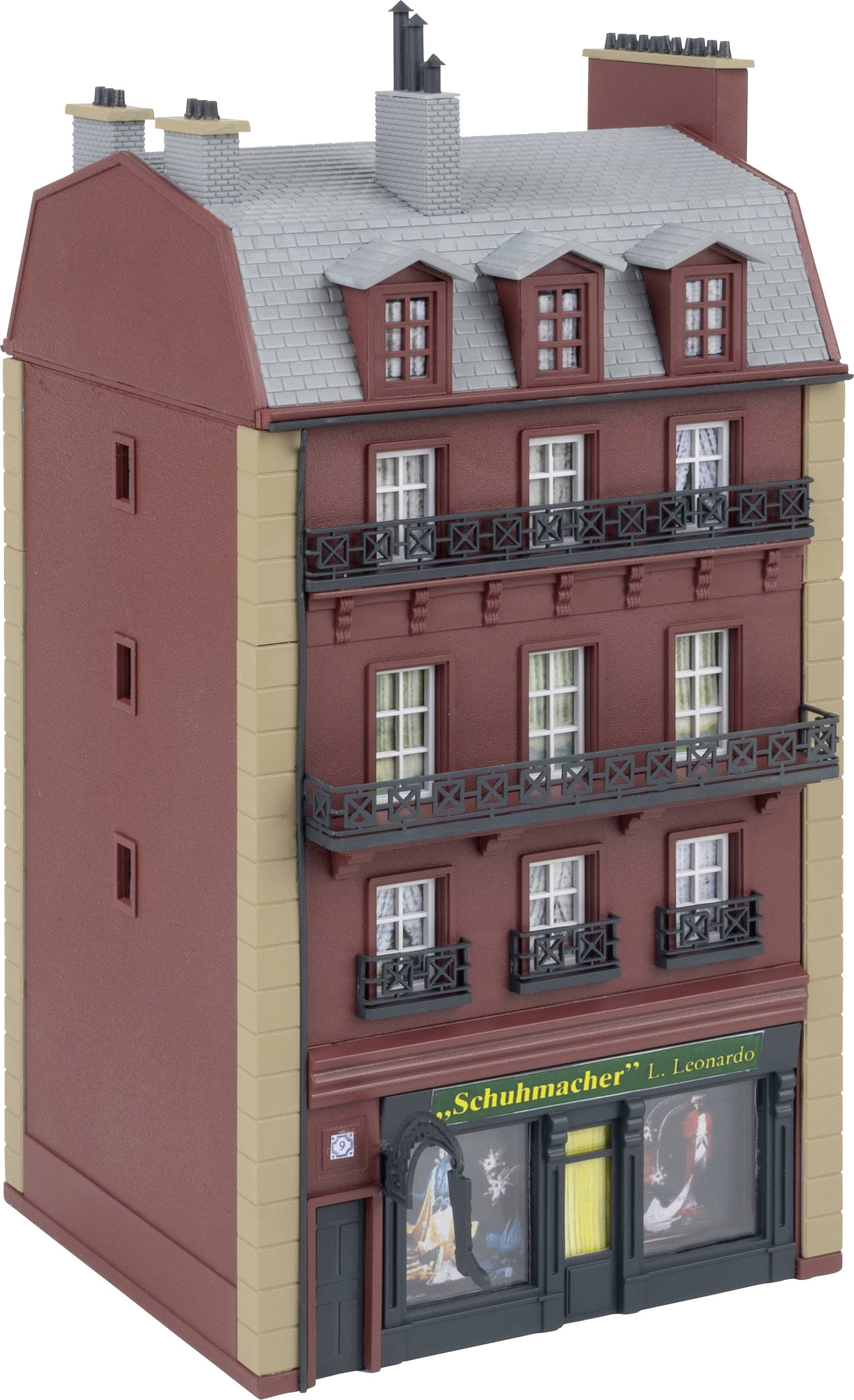 Терасний будинок, 4-поверховий, Faller 130713, комплект для складання H0, 1 шт.