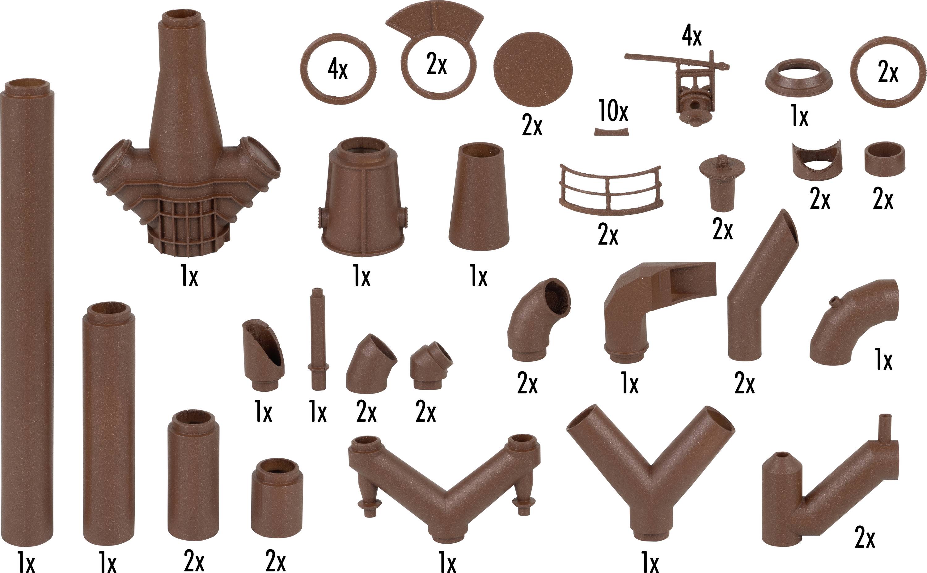 Комплект для складання Faller 180328 H0, великий набір труб, 1 шт.