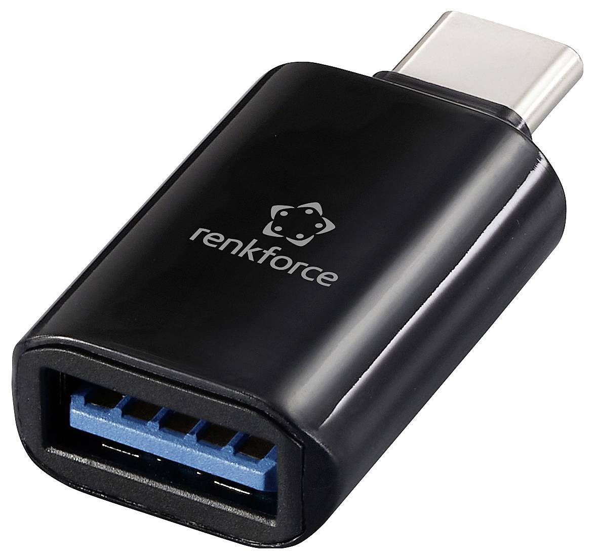 USB-адаптер Renkforce [1x USB-C чоловічий роз'єм - 1x роз'єм USB типу A] Зарядний адаптер USB 3.2 типу C/A, PD36W, 10 Gpbs LED-дис